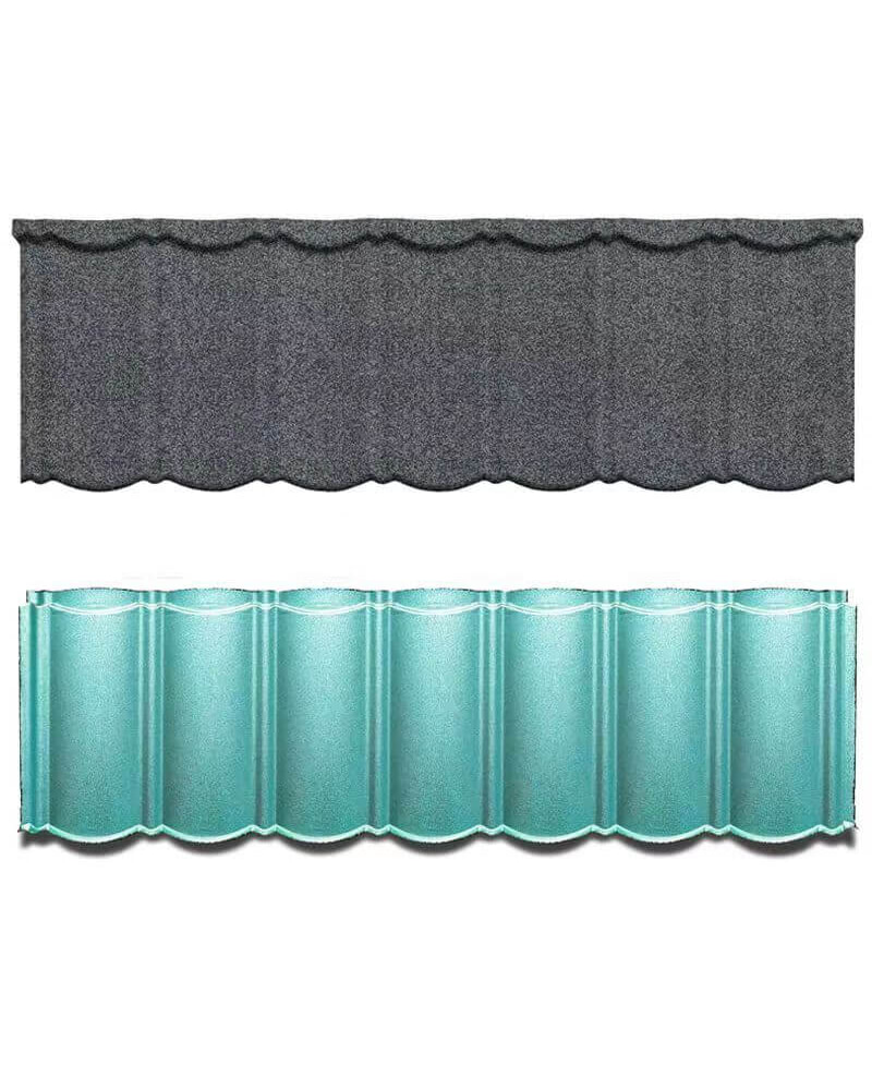 1340 mm x 420 mm stenbelagd metalltegel Zin Traditionell bond takpannor för samhällen